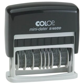 COLOP Mini Doppel-Datumstempel S160/DD schwarz