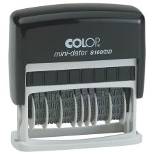 COLOP Mini Doppel-Datumstempel S160/DD schwarz