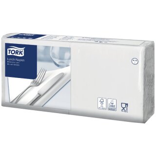 TORK Lunch-Servietten 328 x 325 mm 3-lagig weiß 150 Stück