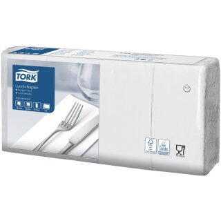 TORK Bistro-Servietten SOFT 328 x 325 mm 2-lagig weiß 200 Stück