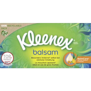 Kleenex Taschentücher Balsam 4-lagig weiß 56er Box
