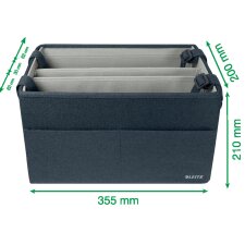 LEITZ Aufbewahrungstasche Desk Sharing aus Stoff samtgrau...