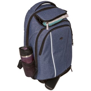 WEDO Notebook-Rucksack Denim mit Komfortausstattung blau