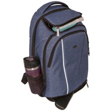 WEDO Notebook-Rucksack Denim mit Komfortausstattung blau