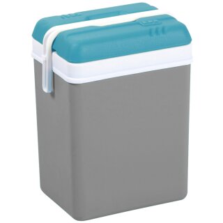 EDA Kühlbox Kunststoff 15 Liter grau / lagunenblau