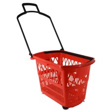 METO Einkaufskorb mit Tragegriffen 28 Liter rot