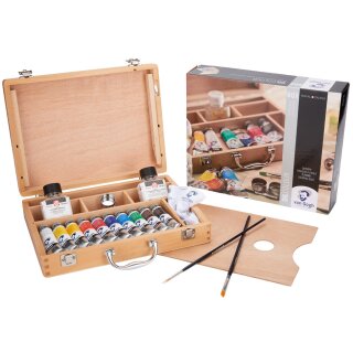 ROYAL TALENS Van Gogh Holzkoffer-Set Ölfarben Basic