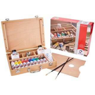 ROYAL TALENS Van Gogh Holzkoffer-Set Acrylfarben Basis-Set