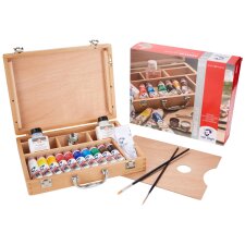 ROYAL TALENS Van Gogh Holzkoffer-Set Acrylfarben Basis-Set