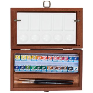 ROYAL TALENS Van Gogh Holzkasten-Set Aquarell 24er Set