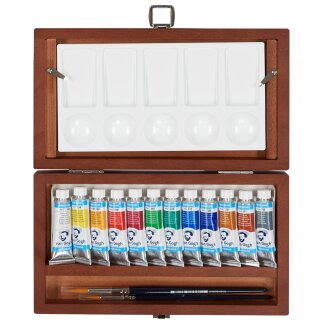 ROYAL TALENS Van Gogh Holzkasten-Set Aquarell 12er Set