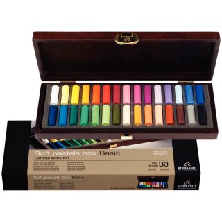 ROYAL TALENS REMBRANDT Weiche Pastelle Basis-Box 30 halbe Pastelle