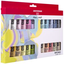 ROYAL TALENS Acrylfarbe AMSTERDAM Weiche Farben 24 x 20 ml