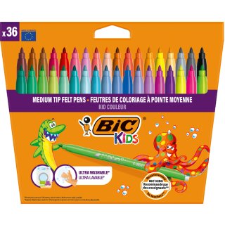 BIC Kids Fasermaler Kid Couleur medium 36er Kartonetui
