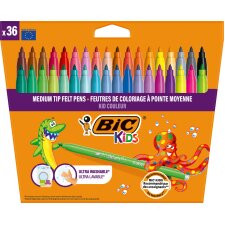 BIC Kids Fasermaler Kid Couleur medium 36er Kartonetui