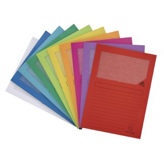 EXACOMPTA Sichtmappe FOREVER DIN A4 130 g/qm sortiert 10 Mappen