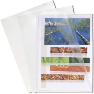 EXACOMPTA Sichthülle DIN A4 PP 0,12 mm genarbt transparent 100 Hüllen