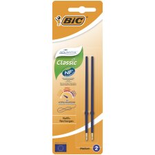 BIC Kugelschreiber-Minen Atlantis Classic blau F 2...