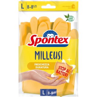 Spontex Latex-Handschuh Multi-Use Größe L gelb aus Naturlatex