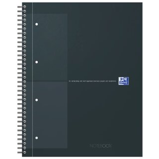 Oxford International Collegeblock NOTEBOOK DIN A4+ kariert 80 Blatt schwarz