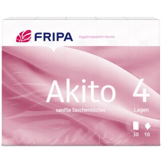 Fripa Taschentücher Akito 4-lagig hochweiß 30er Pack