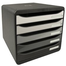 EXACOMPTA Schubladenbox BIG-BOX PLUS 5 Schübe grau