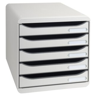 EXACOMPTA Schubladenbox BIG-BOX PLUS 5 Schübe lichtgrau