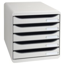 EXACOMPTA Schubladenbox BIG-BOX PLUS 5 Schübe lichtgrau