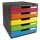 EXACOMPTA Schubladenbox MODULO A4 5 Schübe harlekin