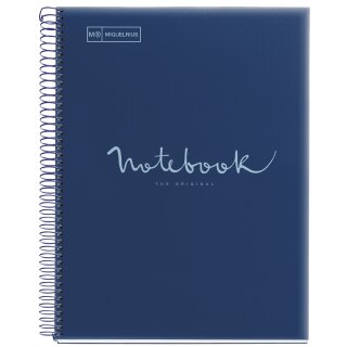 MIQUELRIUS Collegeblock "Notebook EMOTIONS" DIN A4 marine kariert 80 Blatt