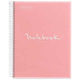 MIQUELRIUS Collegeblock "Notebook EMOTIONS" DIN A4 koralle kariert 80 Blatt