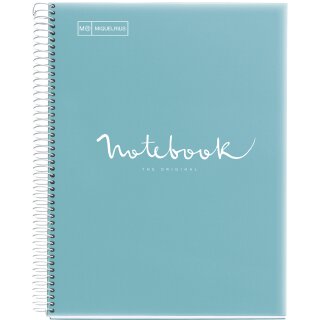 MIQUELRIUS Collegeblock "Notebook EMOTIONS" DIN A4 hellblau seyès 80 Blatt