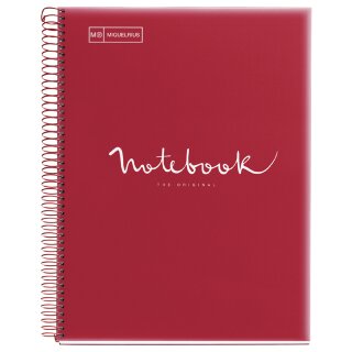 MIQUELRIUS Collegeblock "Notebook EMOTIONS" DIN A4 rot seyès 80 Blatt