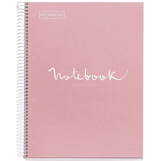 MIQUELRIUS Collegeblock "Notebook EMOTIONS" DIN A4 rosa seyès 80 Blatt