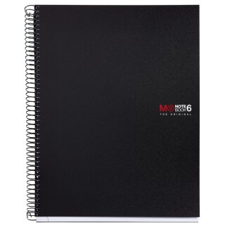 MIQUELRIUS Collegeblock "Notebook THE ORIGINAL" DIN A4 schwarz kariert 150 Blatt
