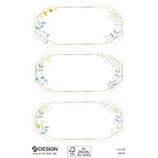 ZDesign HOME Haushalts-Etiketten mit Zierrahmen achteckig...