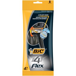 BIC Einwegrasierer 4 Flex für Männer 4er Pack