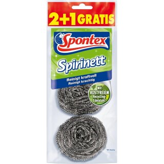 Spontex Edelstahl-Spirale Spirinett 2+1 GRATIS