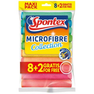 Spontex Mikrofaser-Allzwecktuch Collection 8+2 GRATIS