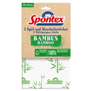 Spontex Spül- und Haushaltstuch Bambus 5er Pack