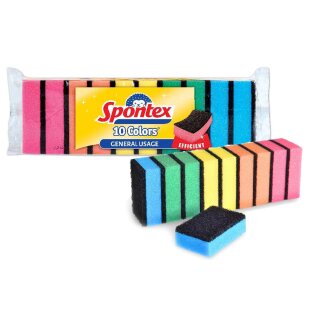Spontex Reinigungsschwamm Colors 10er Pack
