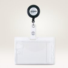 AVERY Doppel-Ausweishalter mit Clip transparent 54 x 90...