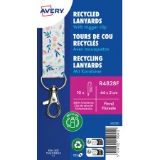 AVERY Textilband Lanyards rPET "floral" 20 x...