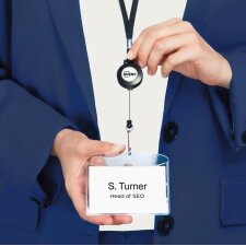 AVERY Textilband/Lanyard mit Aufrollmechanismus schwarz...