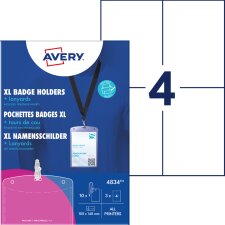 AVERY Namensschilder-Tasche mit Textilband 105 x 148 mm