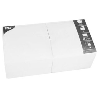 PAPSTAR Lunch-Servietten 330 x 330 mm 3-lagig weiß 250 Stück