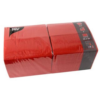 PAPSTAR Bistro-Servietten 330 x 330 mm 3-lagig rot 250 Stück