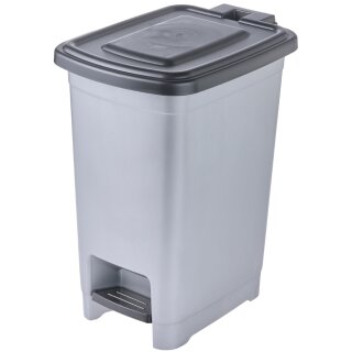 keeeper Tret-Abfalleimer "olaf" 40 Liter PP light silver