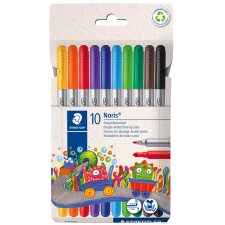 STAEDTLER Doppelfasermaler Noris 10er Kartonetui 2 Spitzen