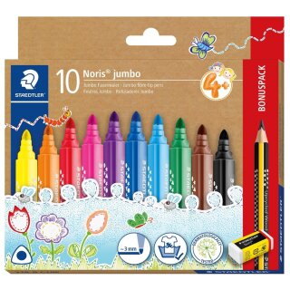 STAEDTLER Fasermaler Noris jumbo Bonuspack